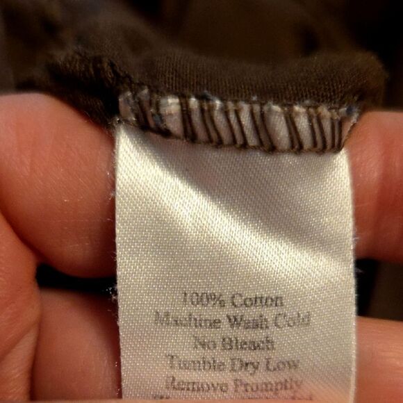 Johnny WAS Y2K Rodeo Embroidered Bell Sleeve Top Brown Womens Size Small Western - Picture 9 of 9